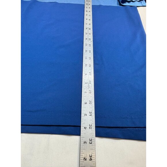 Peter Millar Mens Summer Comfort Polo Shirt XL Blue Colorblock Design - Picture 5 of 7